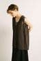 linen like V neck wide vest ベスト ミズイロインド/mizuiro ind