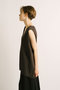 linen like V neck wide vest ベスト ミズイロインド/mizuiro ind