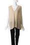 linen like V neck wide vest ベスト ミズイロインド/mizuiro ind