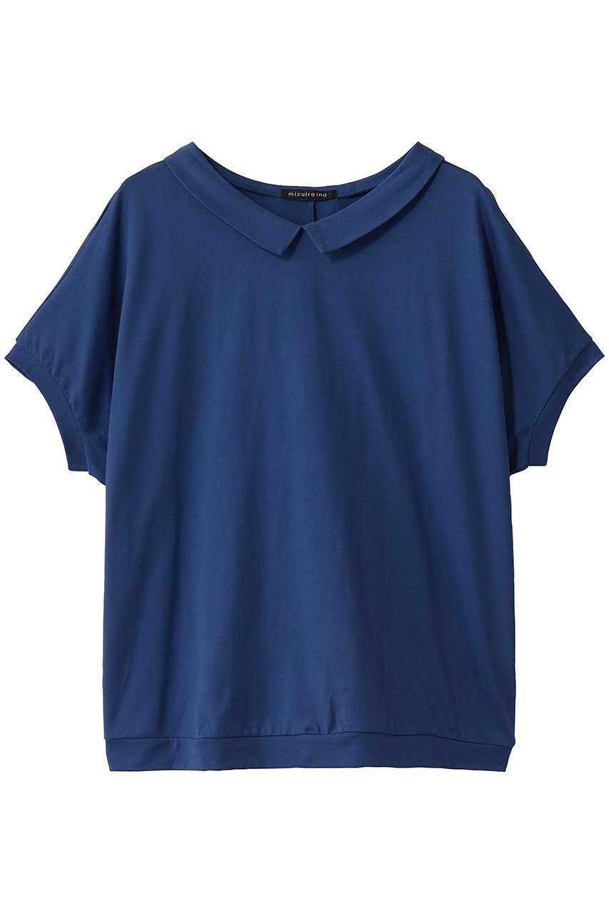 ミズイロインド/mizuiro indのshirt collar dolman P/O プルオーバー(blue/2-210146)