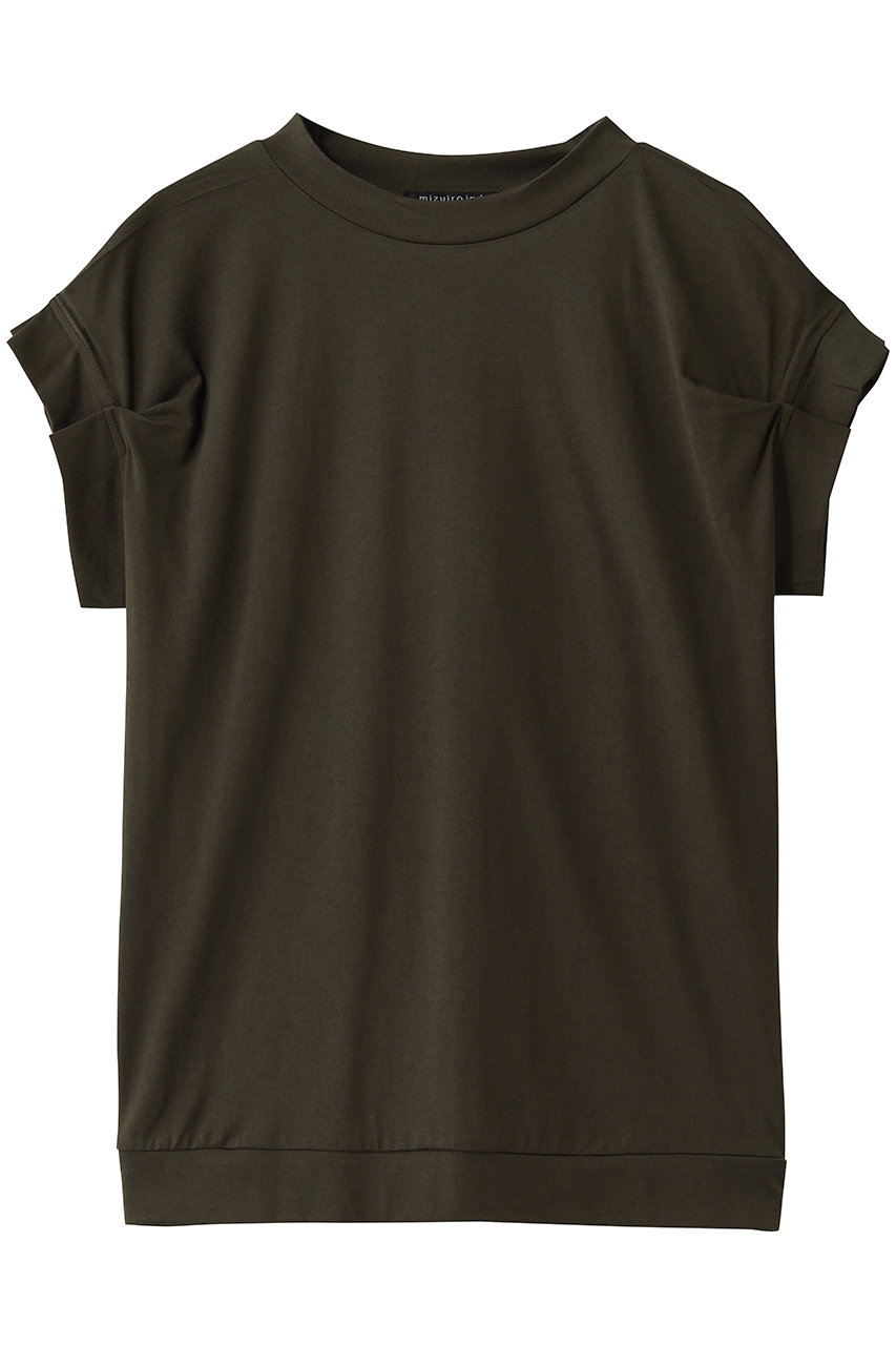 ミズイロインド/mizuiro indのfrill slv crew neck P/O プルオーバー(brown/2-210151)