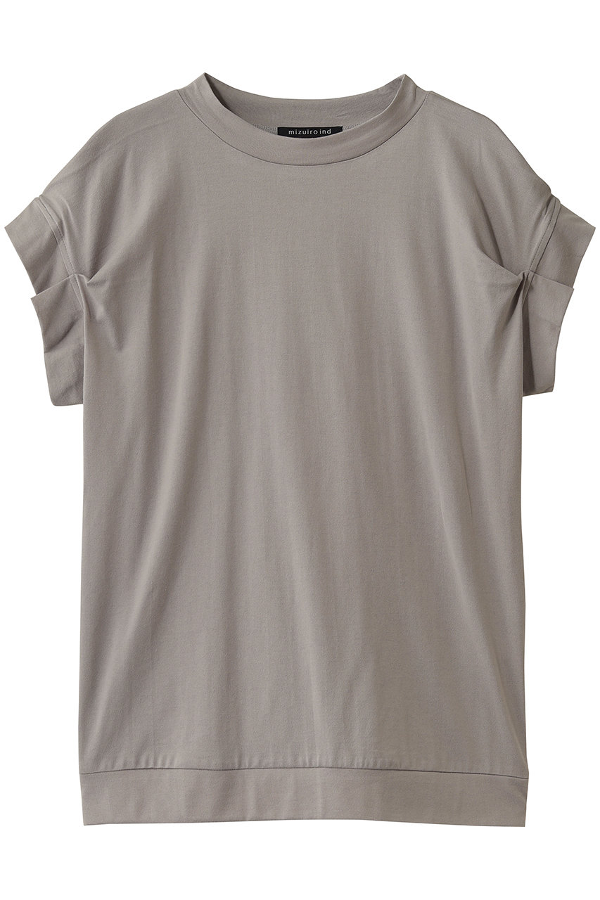 ミズイロインド/mizuiro indのfrill slv crew neck P/O プルオーバー(l.gray/2-210151)