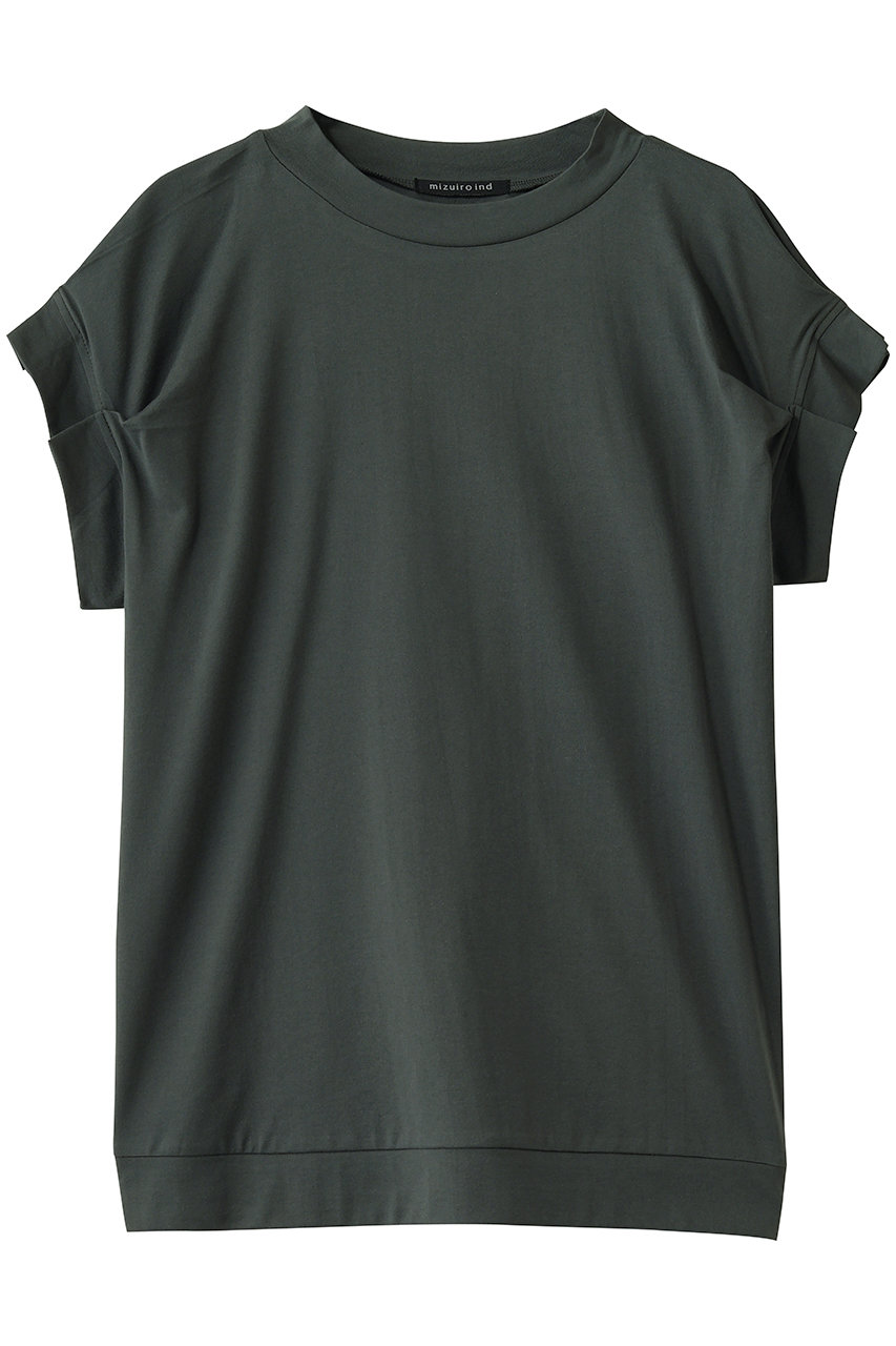 ミズイロインド/mizuiro indのfrill slv crew neck P/O プルオーバー(c.gray/2-210151)