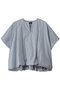 stripe no collar ballon P/O プルオーバー ミズイロインド/mizuiro ind navy