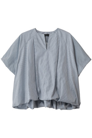 ミズイロインド/mizuiro indのstripe no collar ballon P/O プルオーバー(110400/110402)