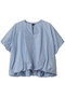 stripe no collar ballon P/O プルオーバー ミズイロインド/mizuiro ind blue