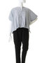 stripe no collar ballon P/O プルオーバー ミズイロインド/mizuiro ind
