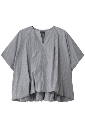 ミズイロインド/mizuiro indのstripe no collar ballon P/O プルオーバー(110400/110402)