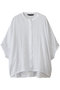 linen stand collar cocoon shirt シャツ ミズイロインド/mizuiro ind off white