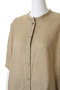 linen stand collar cocoon shirt シャツ ミズイロインド/mizuiro ind