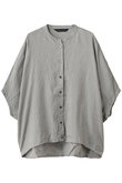 linen stand collar cocoon shirt シャツ