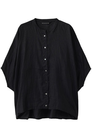 ミズイロインド/mizuiro indのlinen stand collar cocoon shirt シャツ