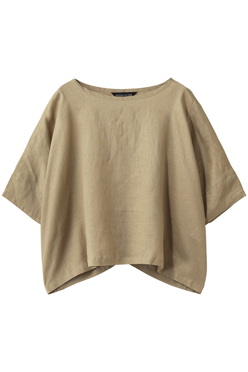 ミズイロインド/mizuiro indのlinen wide P/O プルオーバー(beige/2-230146)