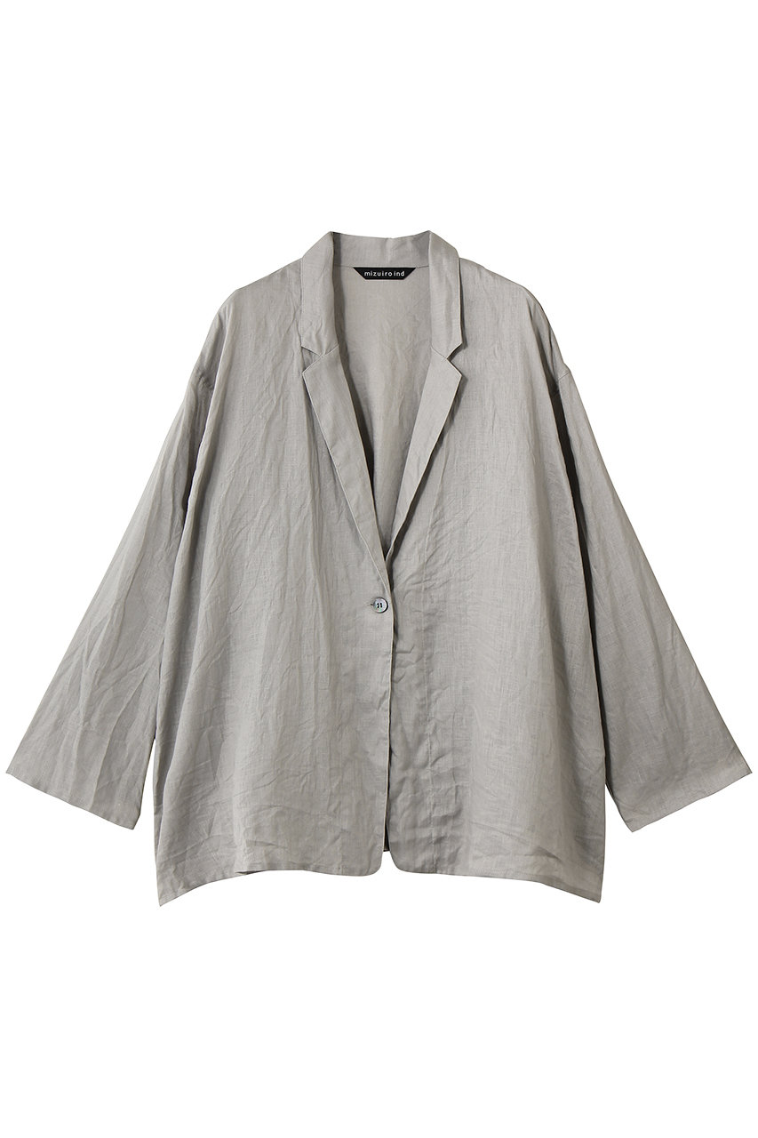 ミズイロインド/mizuiro indのlinen shirt JK ジャケット(l.gray/2-230147)