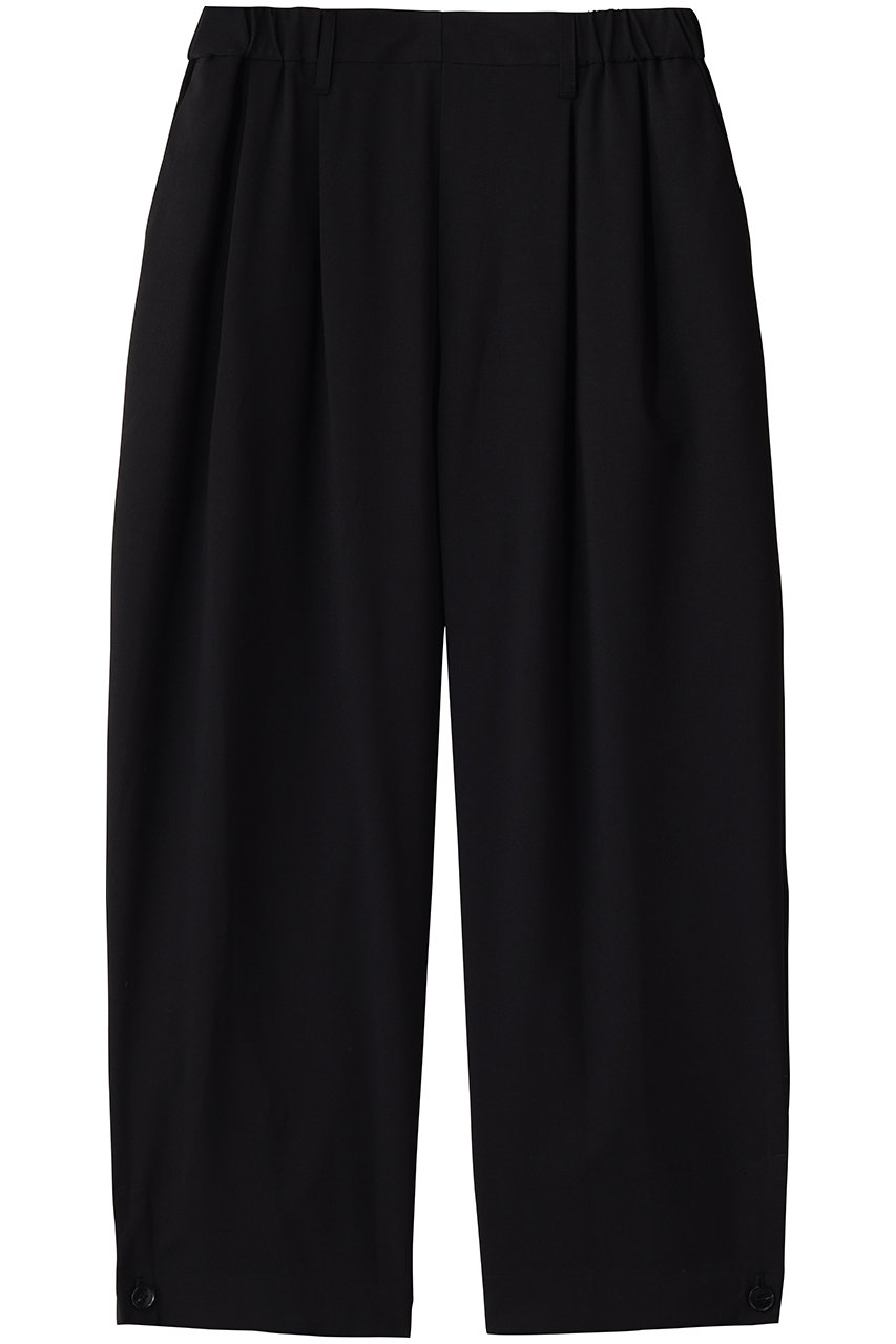 ミズイロインド/mizuiro indのtuck hem cocoon PT パンツ(black/2-260103A)
