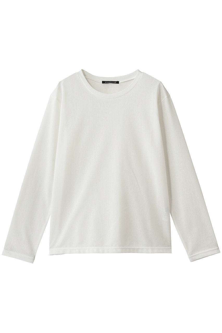 ミズイロインド/mizuiro indのtricot long slv crew neck T Tシャツ(off white/3-210064)