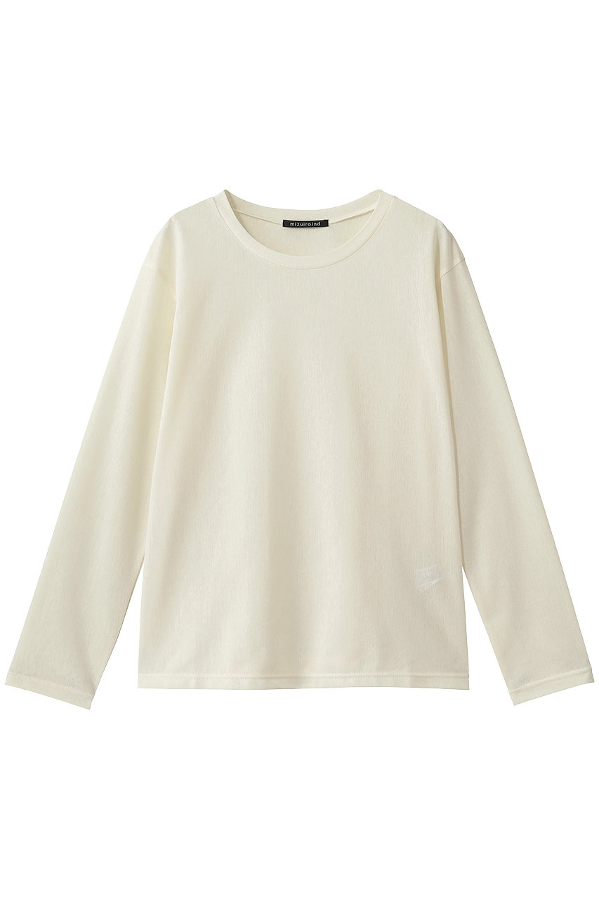 ミズイロインド/mizuiro indのtricot long slv crew neck T Tシャツ(ivory/3-210064)