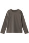 tricot long slv crew neck T Tシャツ ミズイロインド/mizuiro ind beige