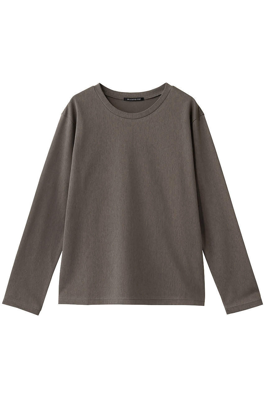 ミズイロインド/mizuiro indのtricot long slv crew neck T Tシャツ(beige/3-210064)