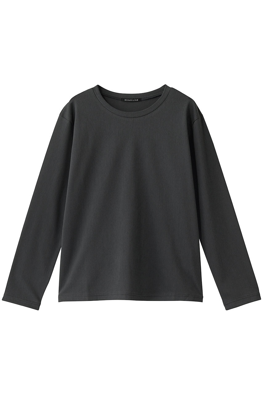 ミズイロインド/mizuiro indのtricot long slv crew neck T Tシャツ(c.gray/3-210064)