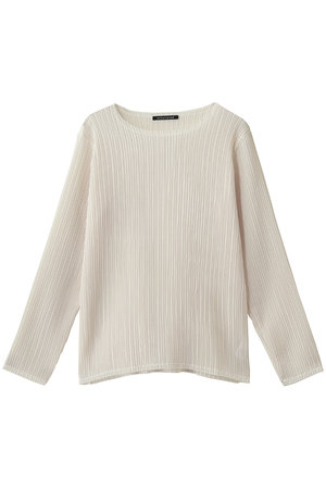 ミズイロインド/mizuiro indのpleats like crew neck P/O プルオーバー(110100/110103)