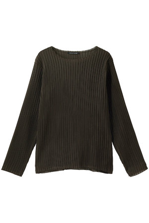 ミズイロインド/mizuiro indのpleats like crew neck P/O プルオーバー(110100/110103)
