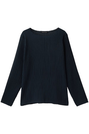ミズイロインド/mizuiro indのpleats like crew neck P/O プルオーバー(110100/110103)