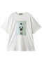 photo print T Tシャツ ミズイロインド/mizuiro ind off whiteA