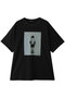 photo print T Tシャツ ミズイロインド/mizuiro ind blackA