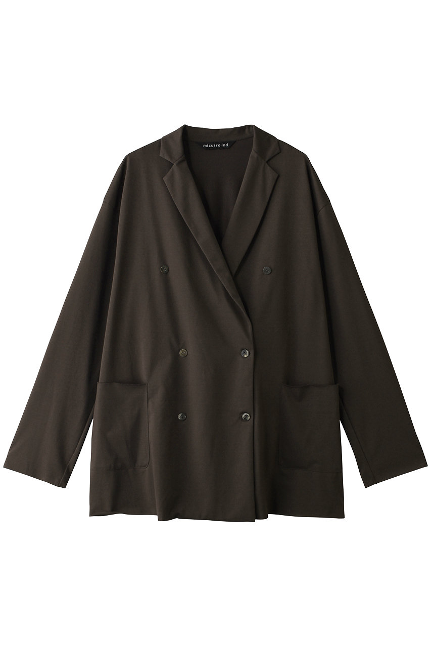 ミズイロインド/mizuiro indのcut double breasted C/D カーディガン(brown/3-210067)