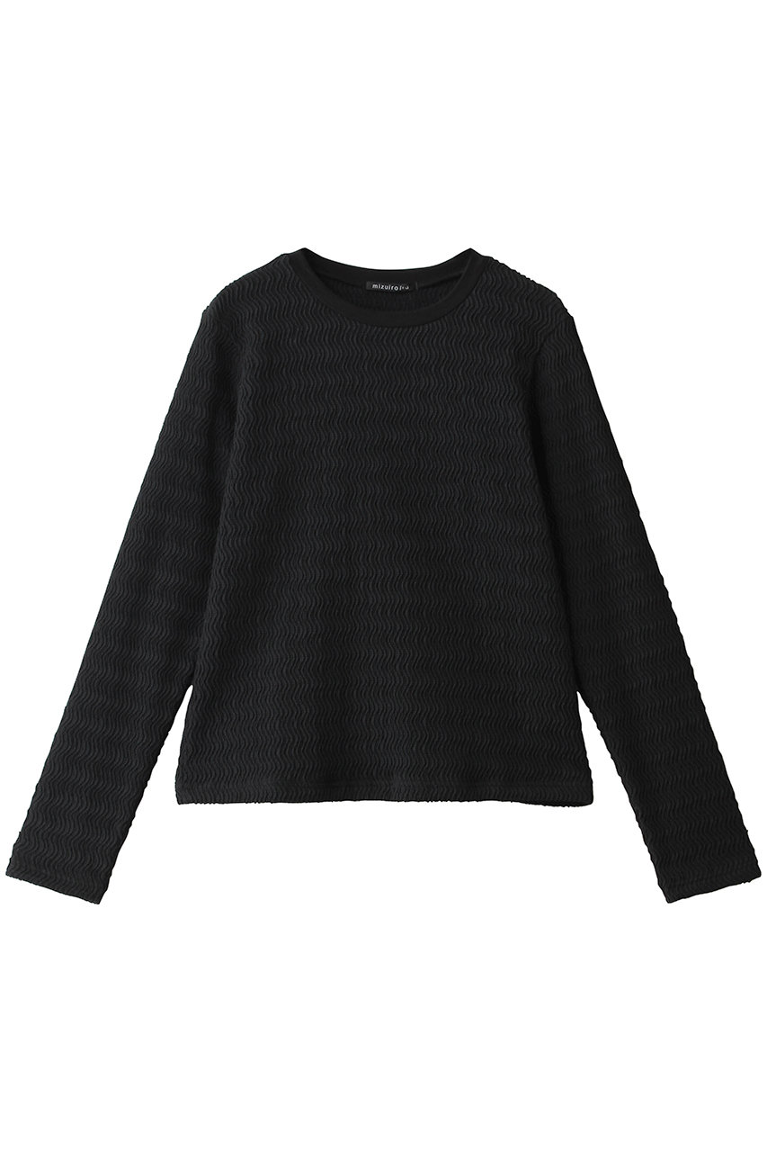 ミズイロインド/mizuiro indのorganic cotton blend lace P/O プルオーバー(black/3-210069)