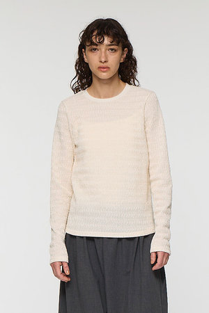 ミズイロインド/mizuiro indのorganic cotton blend lace P/O プルオーバー(110400/110402)