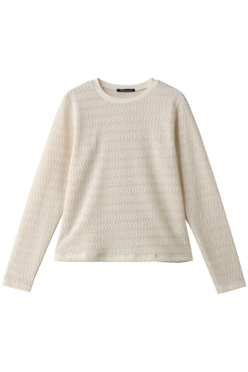 ミズイロインド/mizuiro indのorganic cotton blend lace P/O プルオーバー(ivory/3-210069)