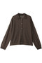 dots print polo C/D カーディガン ミズイロインド/mizuiro ind brown