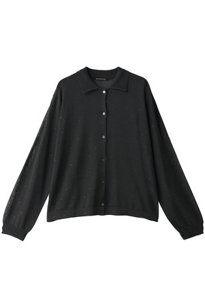 ミズイロインド/mizuiro indのdots print polo C/D カーディガン(110300/110303)