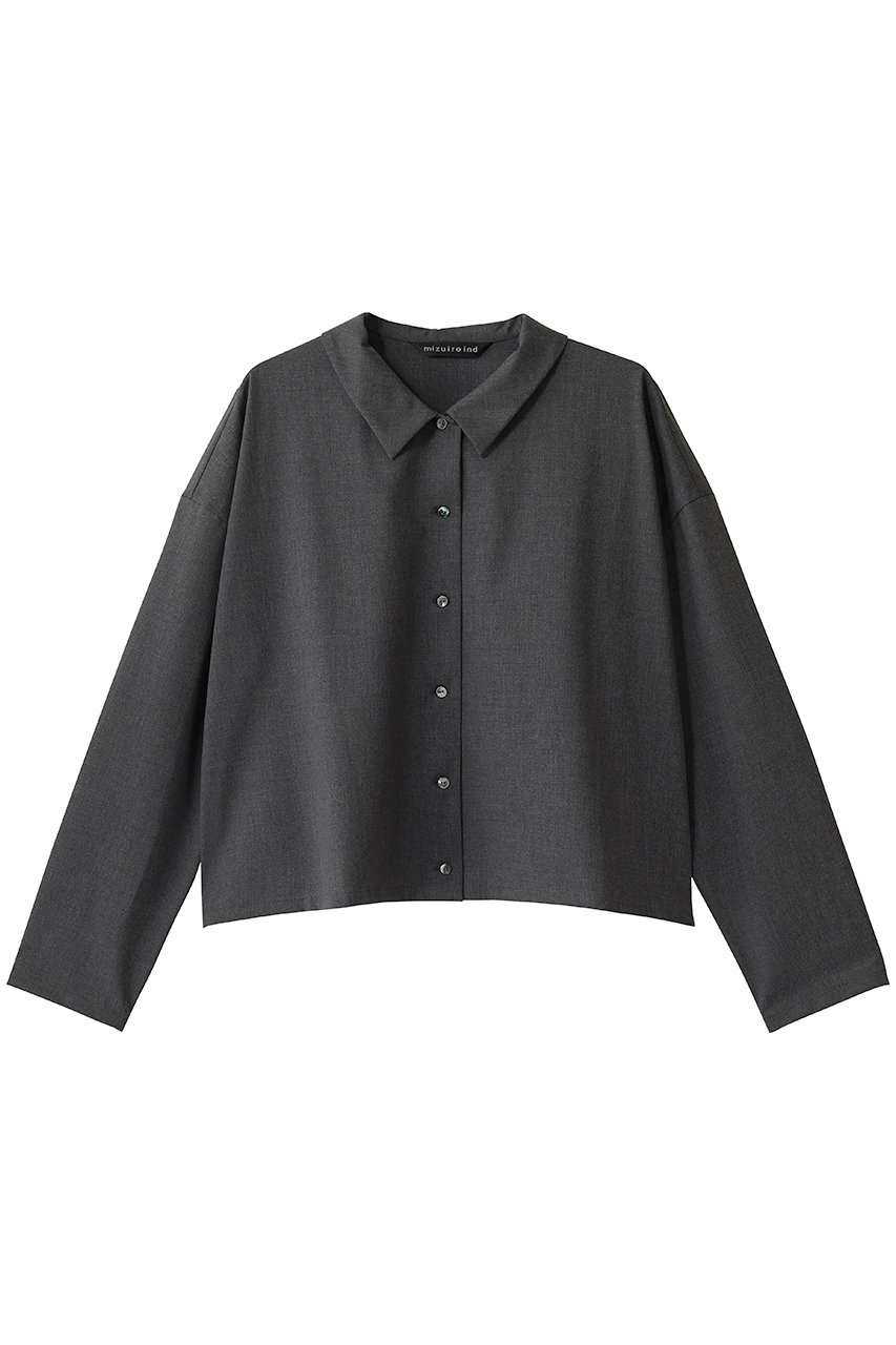 ミズイロインド/mizuiro indのT/R wide shirt シャツ(c.gray/3-230129)