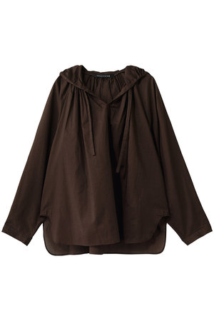 ミズイロインド/mizuiro indのhooded gather neck shirt シャツ(110400/110403)