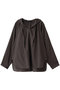 hooded gather neck shirt シャツ ミズイロインド/mizuiro ind c.gray