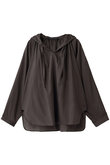 hooded gather neck shirt シャツ