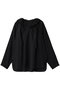 hooded gather neck shirt シャツ ミズイロインド/mizuiro ind black