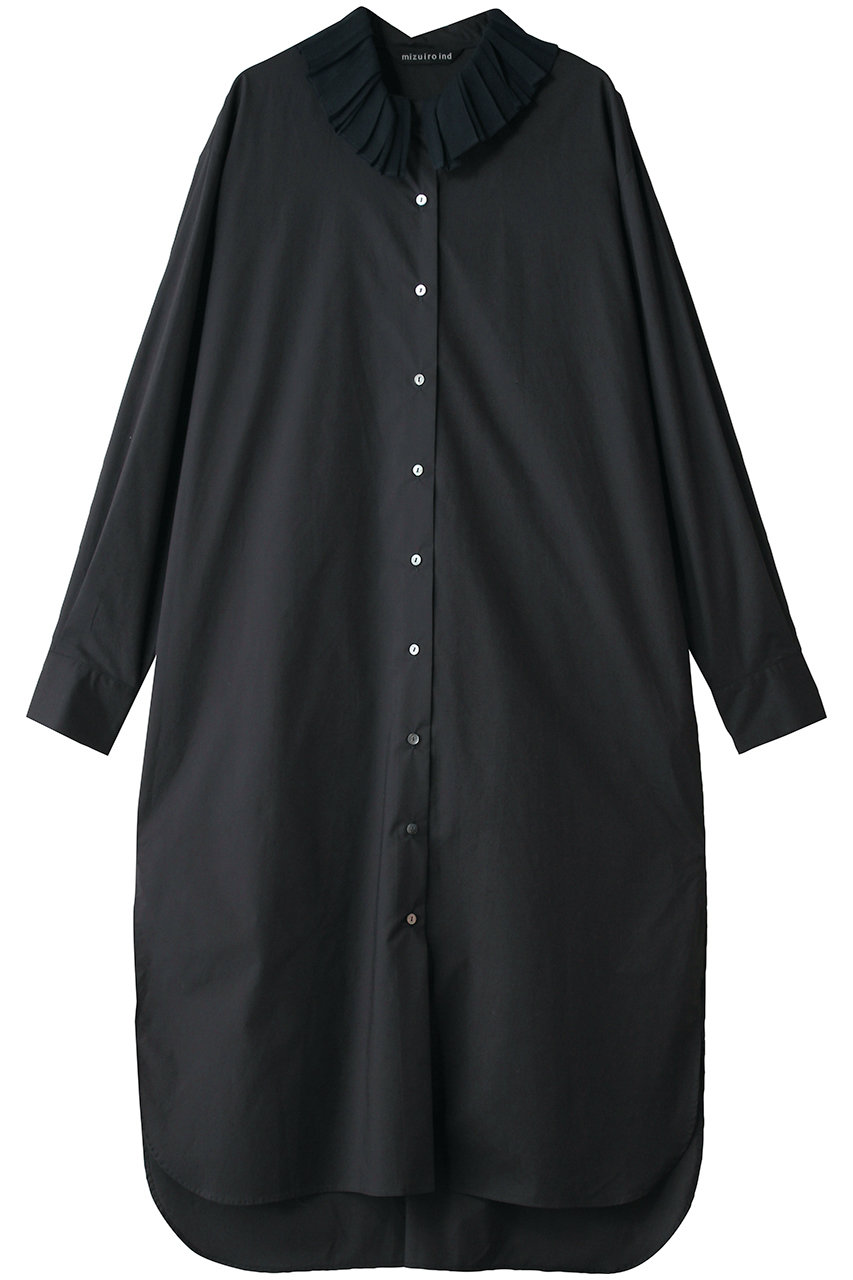ミズイロインド/mizuiro indのpleats collar OP ワンピース(navy/3-250077)