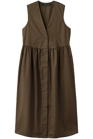 ミズイロインド/mizuiro indのV neck waist gather jilt ジレ(110800/110806)