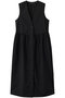V neck waist gather jilt ジレ ミズイロインド/mizuiro ind black