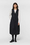 V neck waist gather jilt ジレ ミズイロインド/mizuiro ind