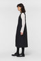 V neck waist gather jilt ジレ ミズイロインド/mizuiro ind