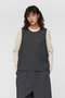pleats hem short vest ベスト ミズイロインド/mizuiro ind
