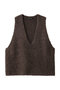 hairy yarn V neck P/O プルオーバー ミズイロインド/mizuiro ind brown
