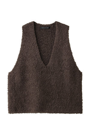 ミズイロインド/mizuiro indのhairy yarn V neck P/O プルオーバー(110300/110301)