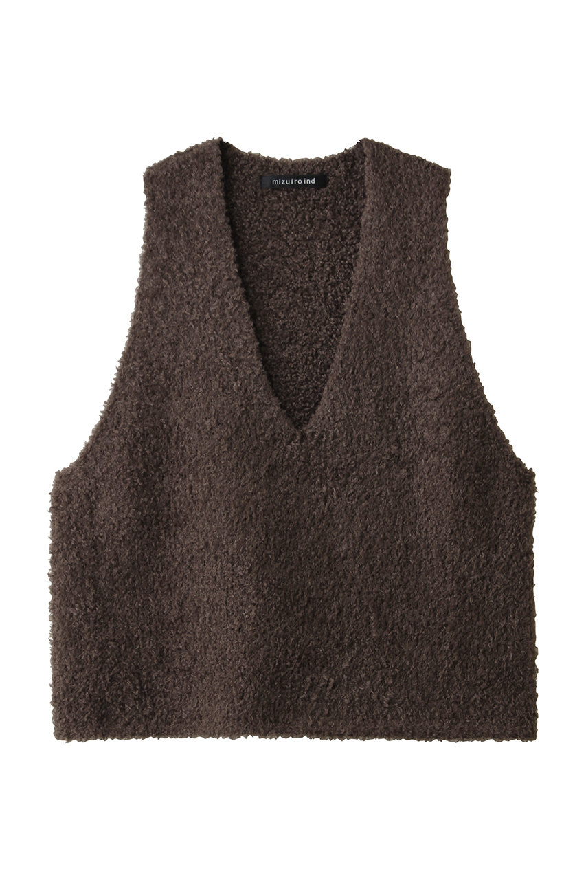 hairy yarn V neck P/O プルオーバー