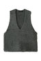 hairy yarn V neck P/O プルオーバー ミズイロインド/mizuiro ind gray